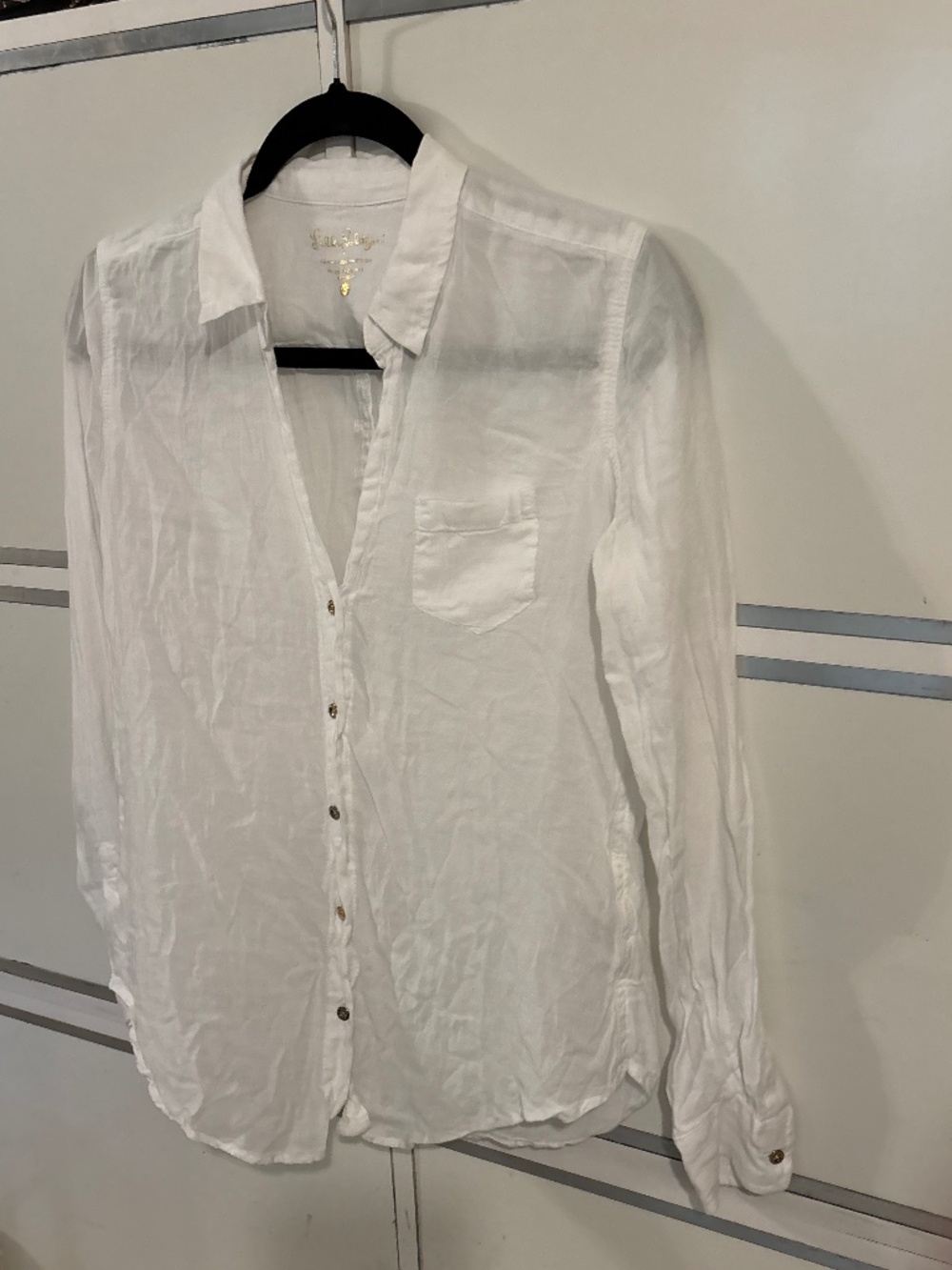 Lilly Pulitzer Button Down White Blouse Xsmall